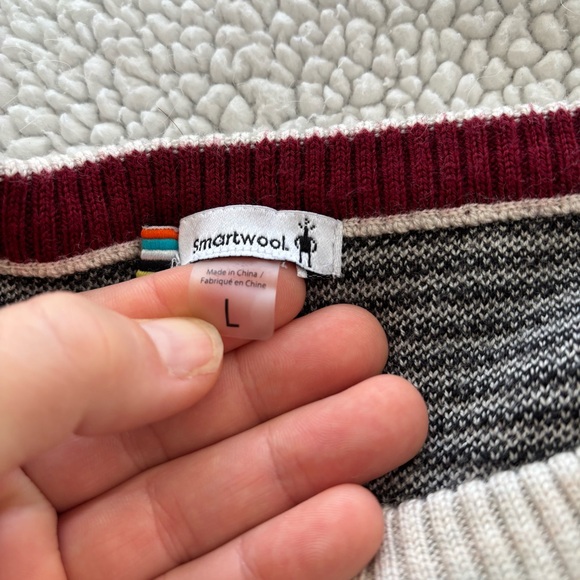 Smartwool Burgundy and Gray Knit Sweater - Picture 4 of 4